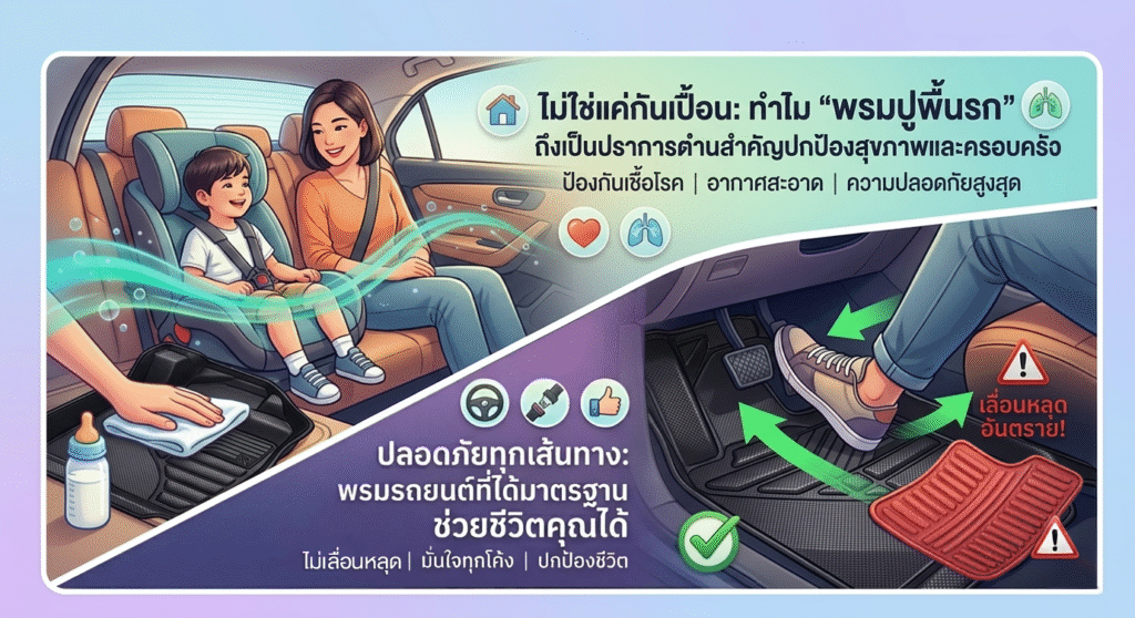 พรมปูพื้นรถยนต์ พรมปูพื้นรถเก๋ง