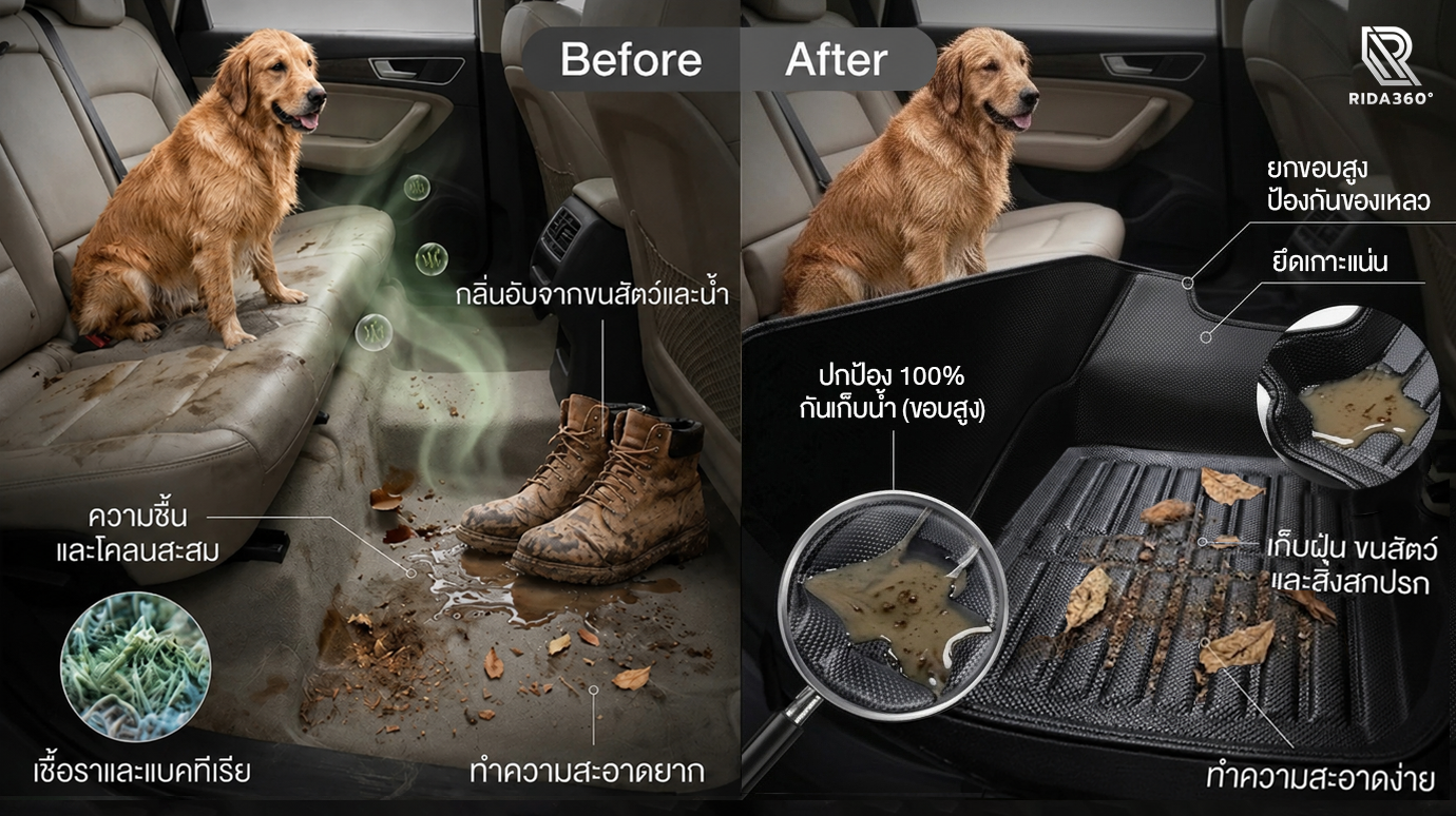 พรมปูพื้นรถยนต์ อุปกรณ์ตกแต่งรถยนต์