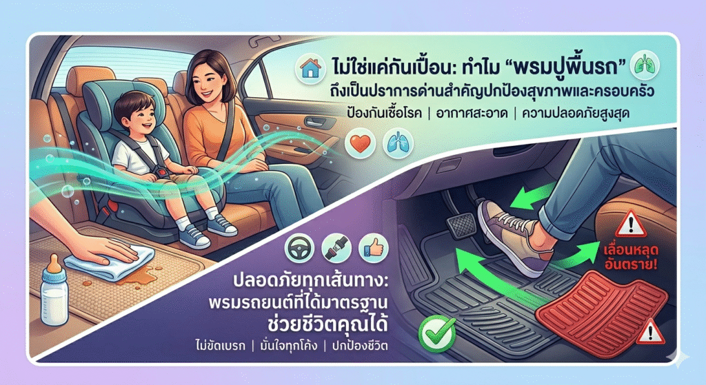 พรมปูพื้นรถยนต์ พรมปูพื้นรถยนต์กันน้ำ