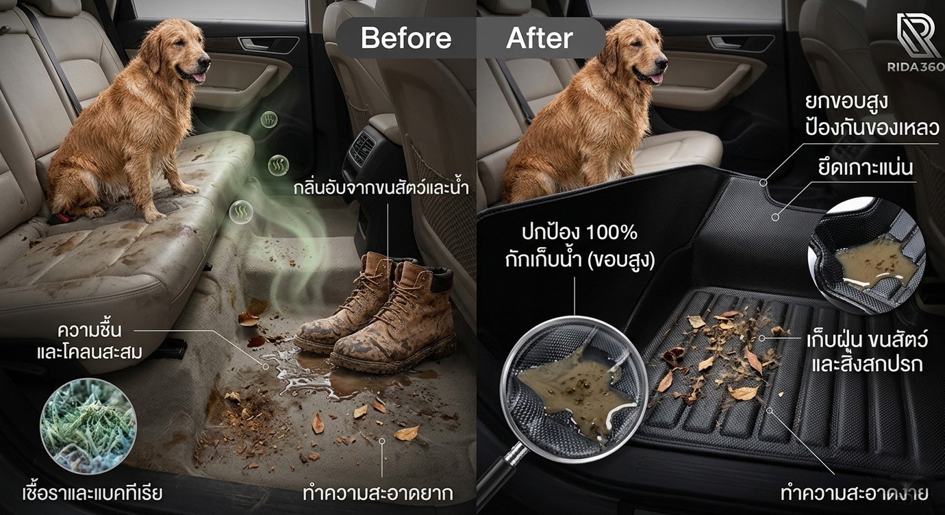 พรมปูพื้นรถยนต์ ของแต่งภายในรถยนต์